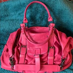Botkier Sasha satchel leather - bright pink EUC